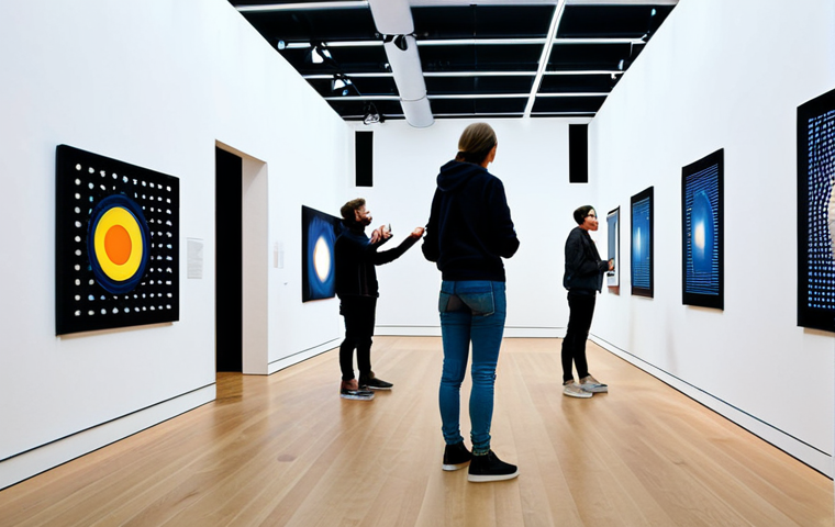 시간 기반 예술의 전략적 기획 - Interactive Sound Installation**
"A modern art gallery in Berlin, Germany, showcasing an interactiv...